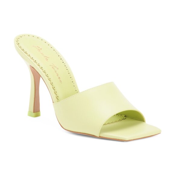PAULA TORRES Handmade In Brazil Leather Soho Heeled Mules - Picture 1 of 4